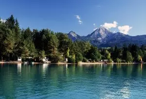 Camping Anderwald vom See aus