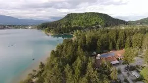 Camping Anderwald von oben, Blick auf Tabor